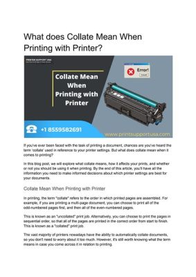 What Does Collate Mean in Printing? And Why Does My Printer Think It's a Chef?